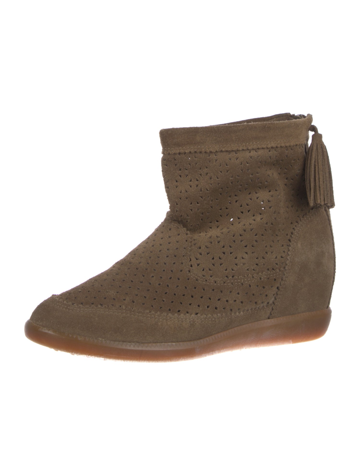 Isabel Marant Suede Tassel Accents Chelsea Boots