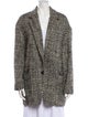 Isabel Marant Wool Striped Faux Fur Coat