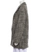 Isabel Marant Wool Striped Faux Fur Coat