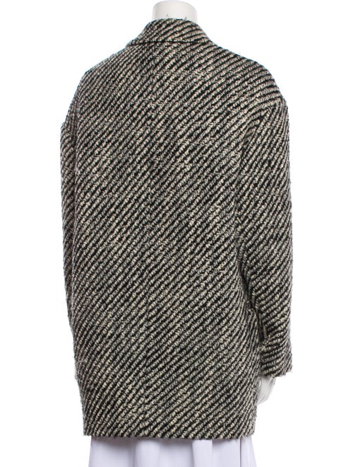 Isabel Marant Wool Striped Faux Fur Coat