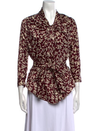 Isabel Marant Printed V-Neck Top
