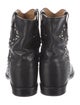 Isabel Marant Leather Studded Accents Moto Boots