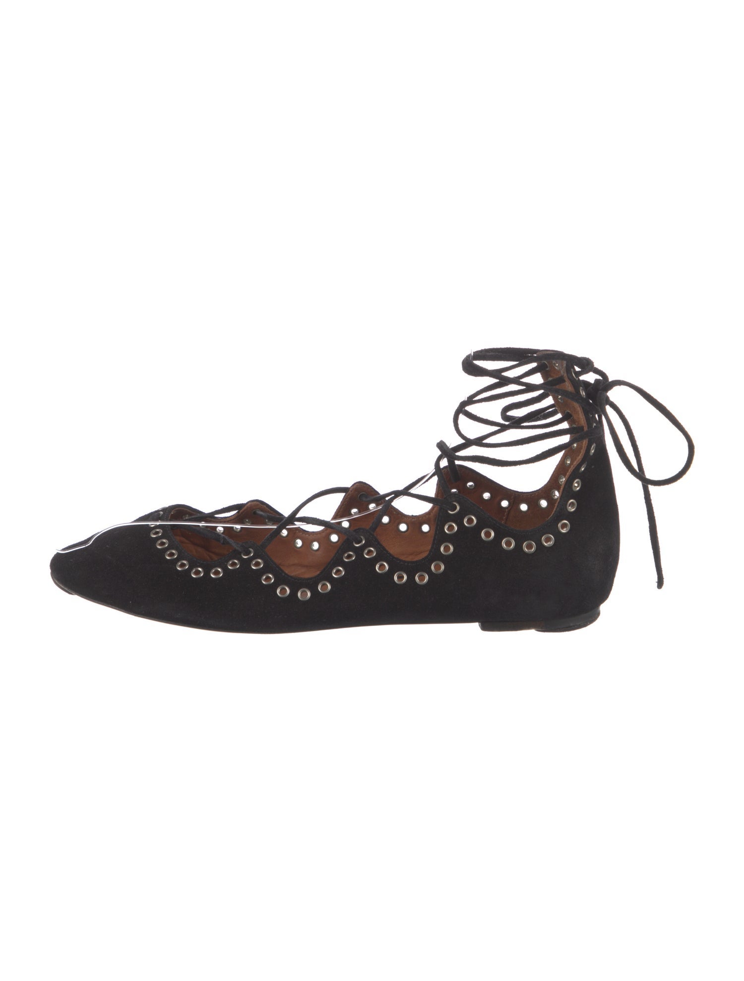 Isabel Marant Suede Studded Accents Ballet Flats