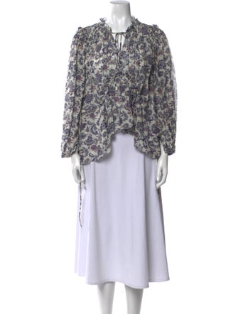 Isabel Marant Silk Floral Print Blouse