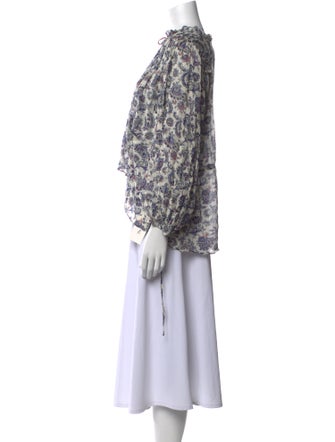 Isabel Marant Silk Floral Print Blouse