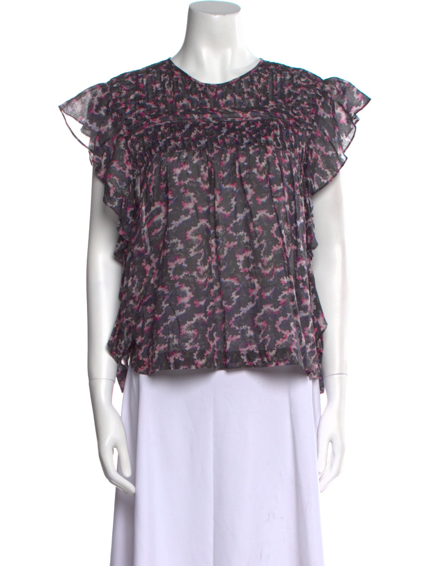Isabel Marant Printed Crew Neck Blouse