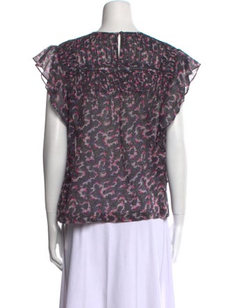 Isabel Marant Printed Crew Neck Blouse