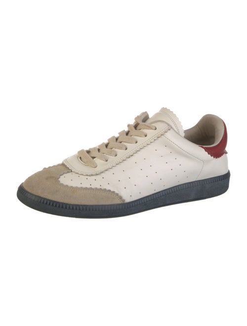 Isabel Marant Leather Colorblock Pattern Sneakers