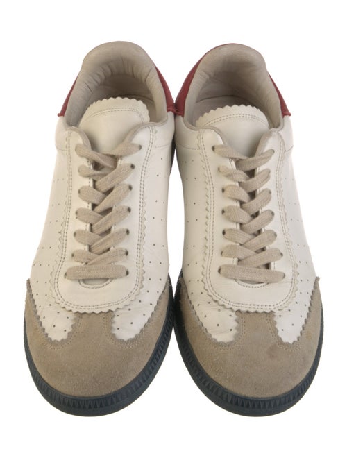 Isabel Marant Leather Colorblock Pattern Sneakers
