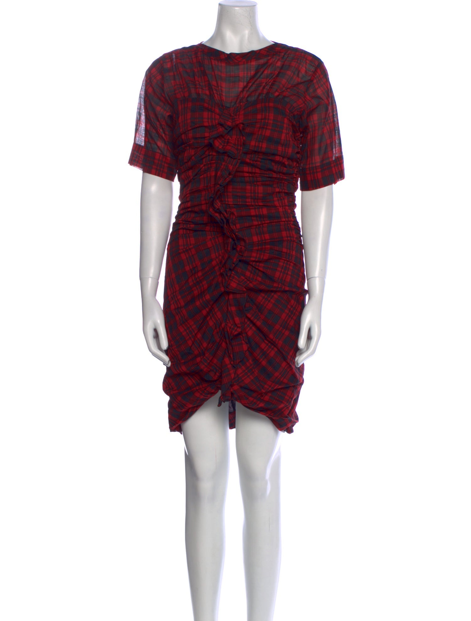 Isabel Marant Plaid Print Mini Dress