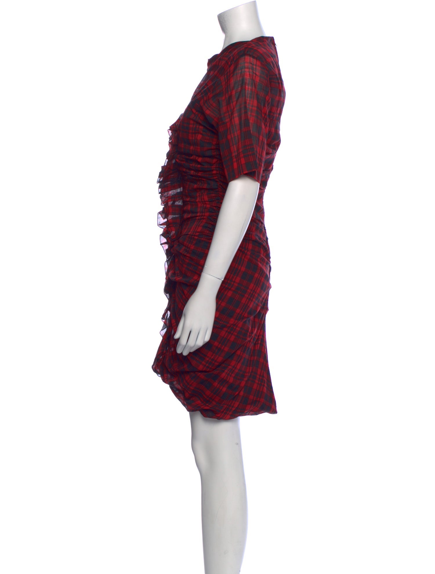 Isabel Marant Plaid Print Mini Dress