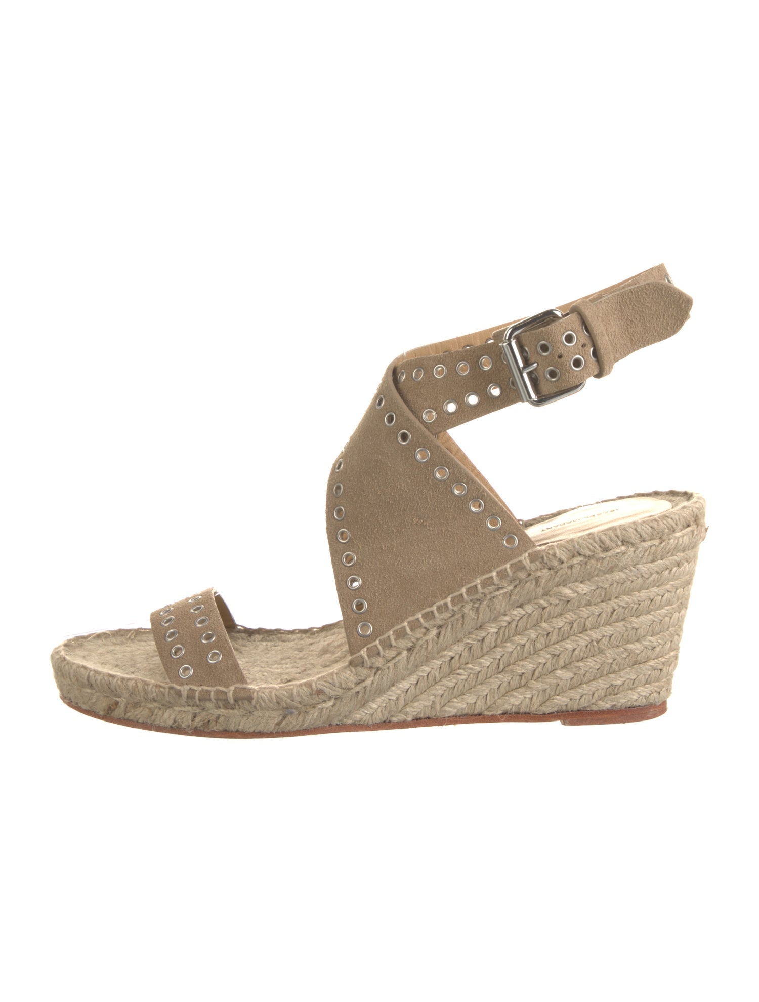 Isabel Marant Suede Eyelet Trim Espadrilles