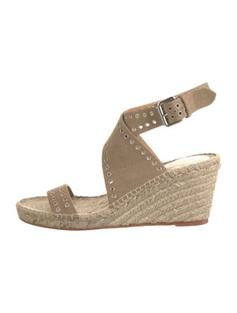 Isabel Marant Suede Eyelet Trim Espadrilles