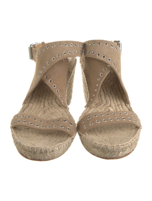 Isabel Marant Suede Eyelet Trim Espadrilles