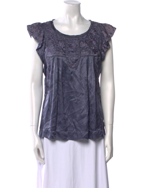 Isabel Marant Silk Scoop Neck Blouse