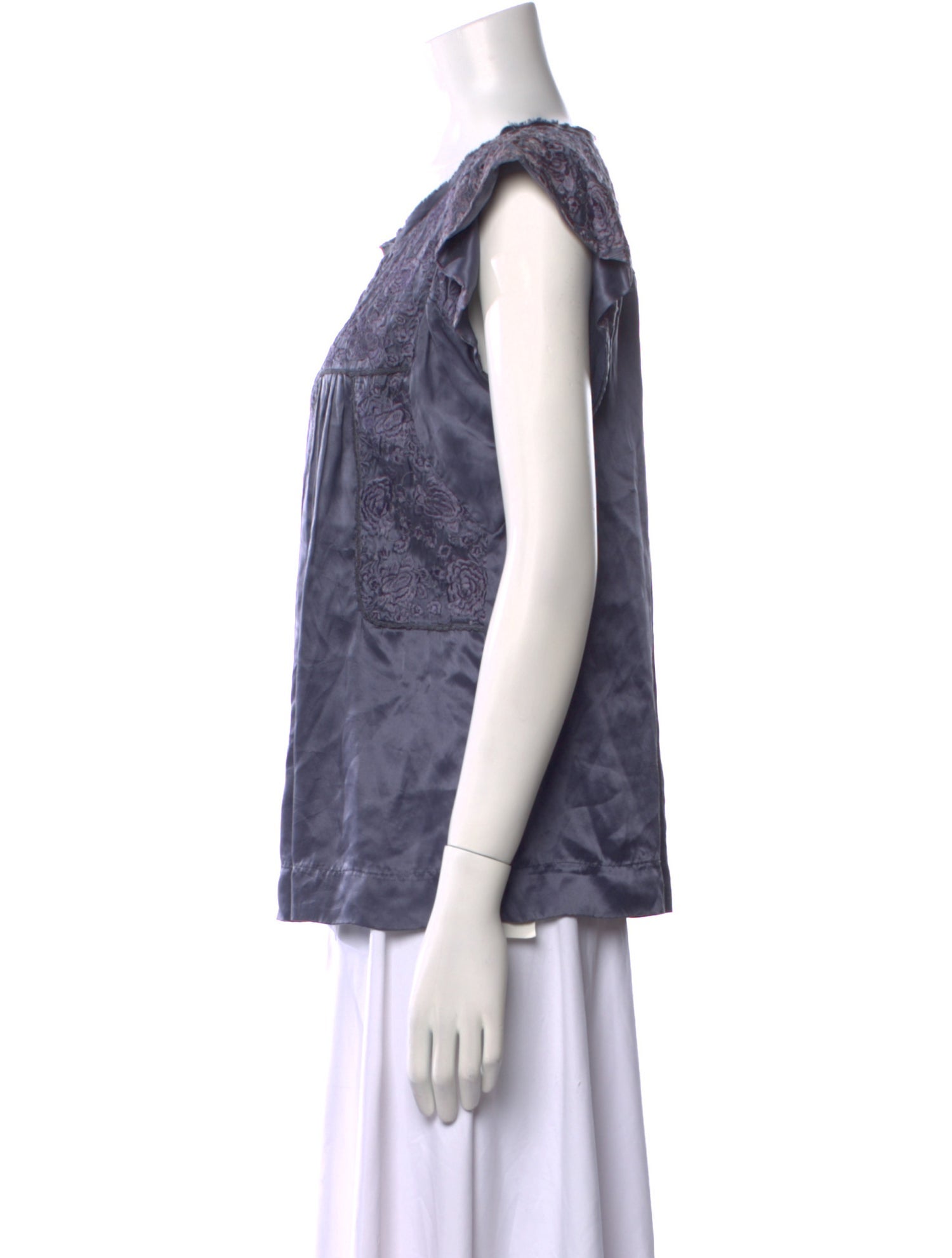 Isabel Marant Silk Scoop Neck Blouse