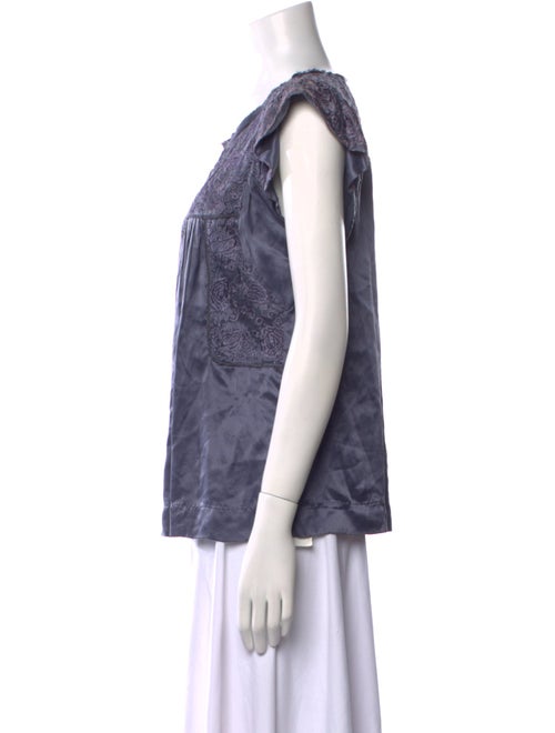 Isabel Marant Silk Scoop Neck Blouse