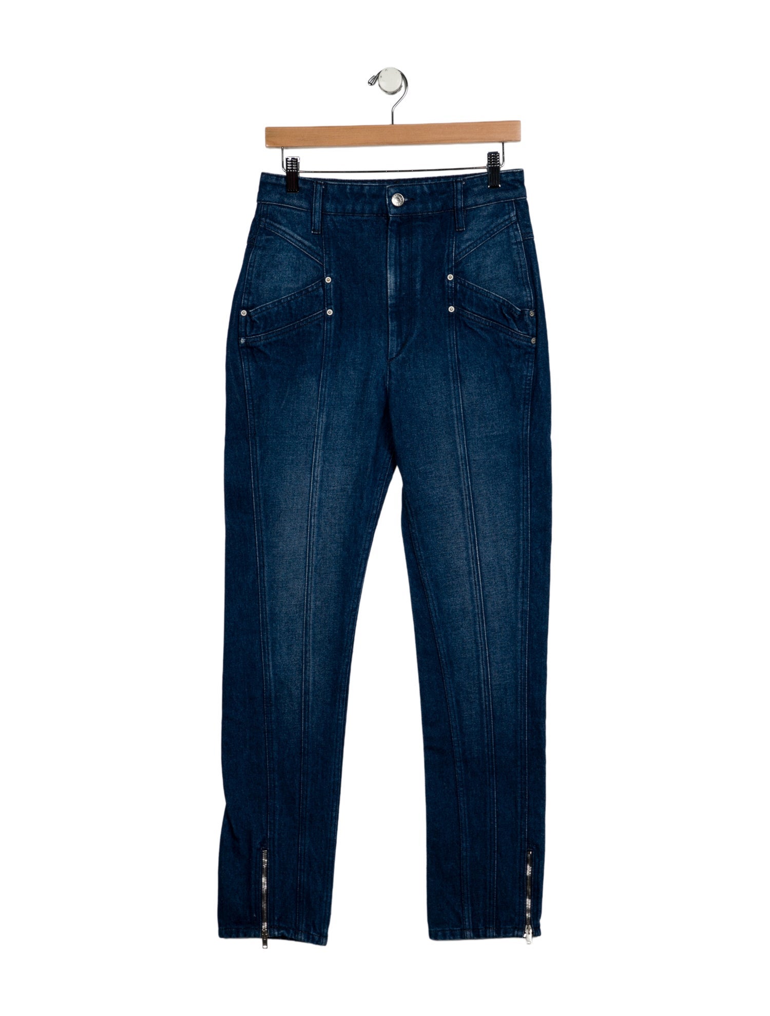 Isabel Marant High-Rise Straight Leg Jeans