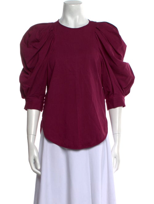 Isabel Marant Crew Neck Three-Quarter Sleeve Blouse