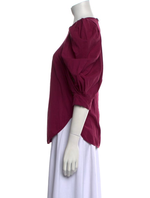 Isabel Marant Crew Neck Three-Quarter Sleeve Blouse