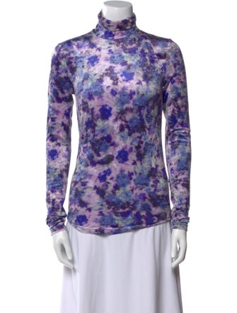 Isabel Marant Tie-Dye Print Turtleneck Sweatshirt