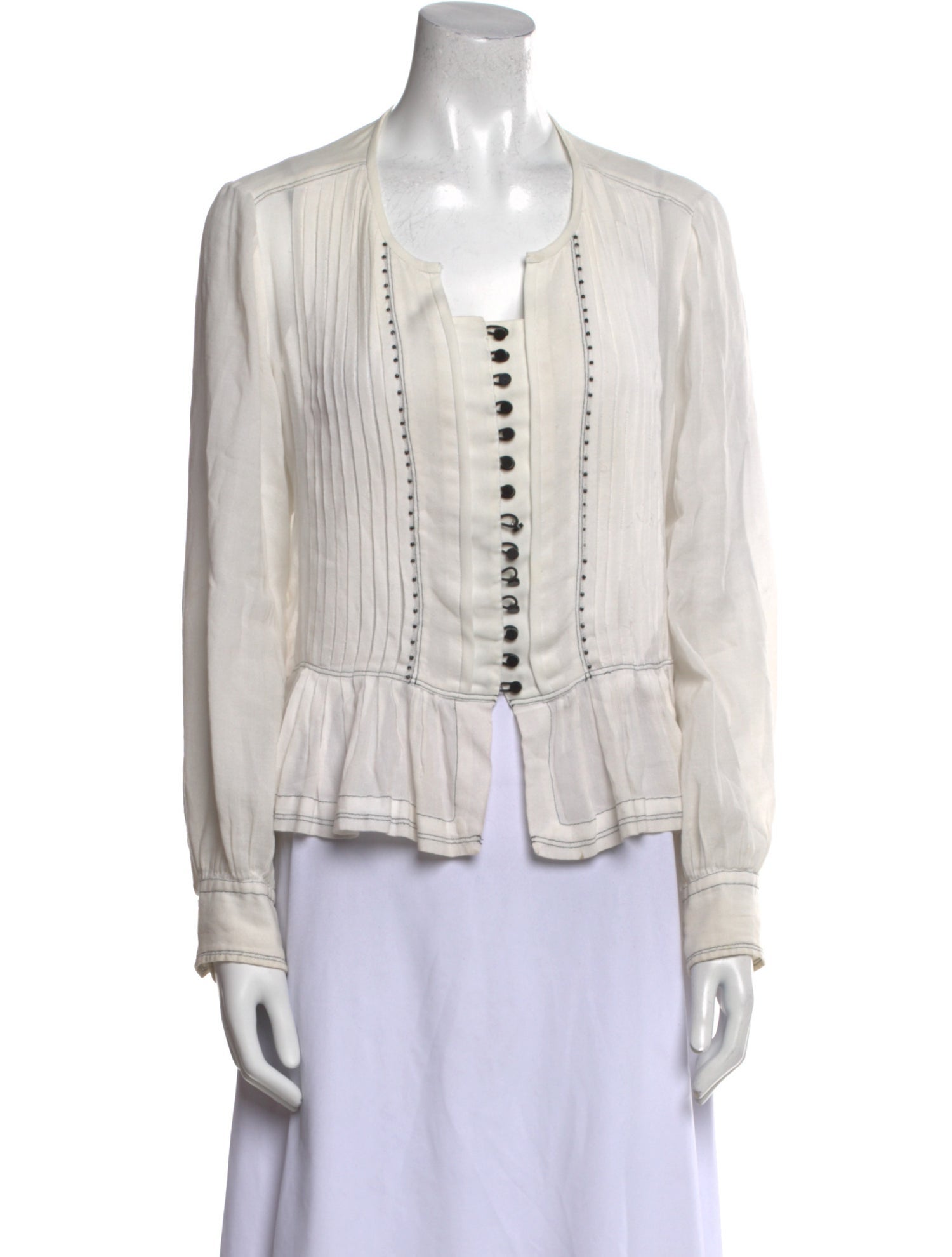 Isabel Marant V-Neck Long Sleeve Blouse