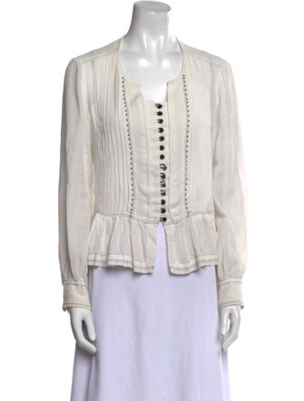 Isabel Marant V-Neck Long Sleeve Blouse