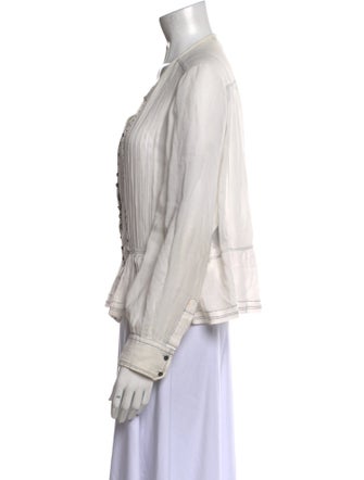 Isabel Marant V-Neck Long Sleeve Blouse