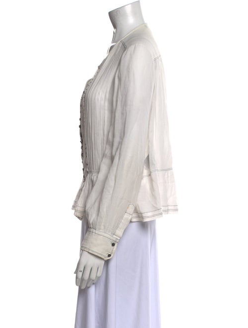 Isabel Marant V-Neck Long Sleeve Blouse
