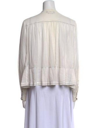 Isabel Marant V-Neck Long Sleeve Blouse
