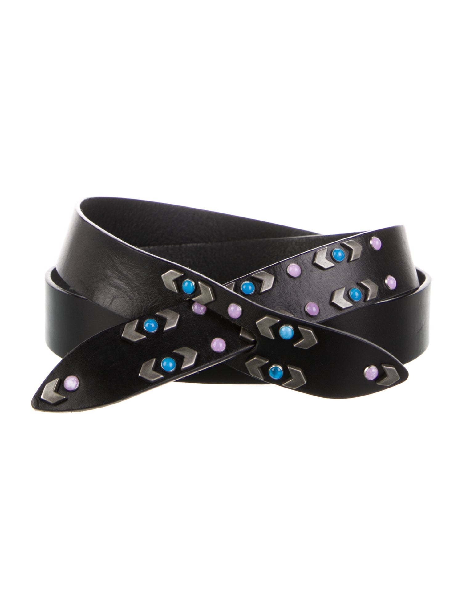 Isabel Marant Leather Studded Accents Belt