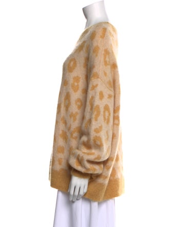 Isabel Marant Animal Print Crew Neck Sweater