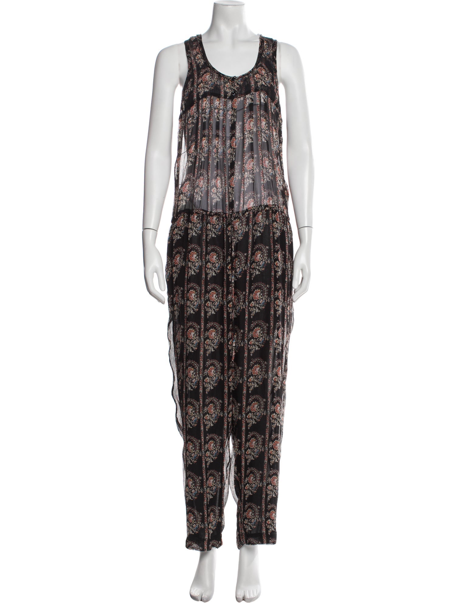 Isabel Marant Silk Printed Jumpsuit