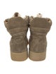 Isabel Marant Suede Fur Trim Lace-Up Boots