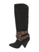 Isabel Marant Suede Colorblock Pattern Boots