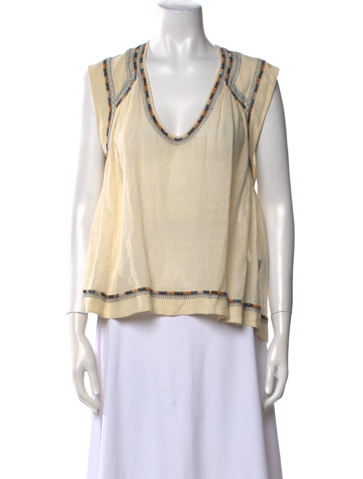 Isabel Marant Silk V-Neck Top