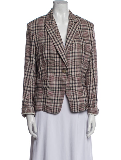 Isabel Marant Linen Plaid Print Blazer