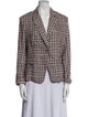 Isabel Marant Linen Plaid Print Blazer