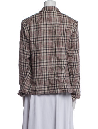 Isabel Marant Linen Plaid Print Blazer