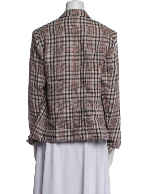 Isabel Marant Linen Plaid Print Blazer