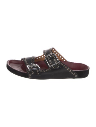 Isabel Marant Leather Studded Accents Slides