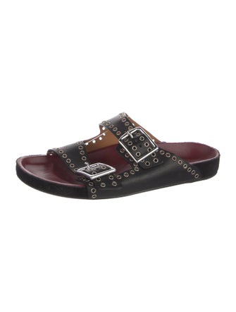 Isabel Marant Leather Studded Accents Slides