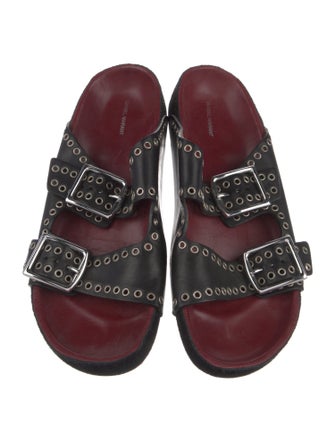 Isabel Marant Leather Studded Accents Slides