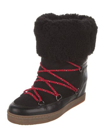 Isabel Marant Leather Lace-Up Boots