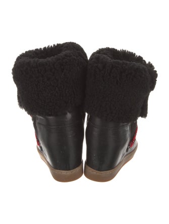 Isabel Marant Leather Lace-Up Boots