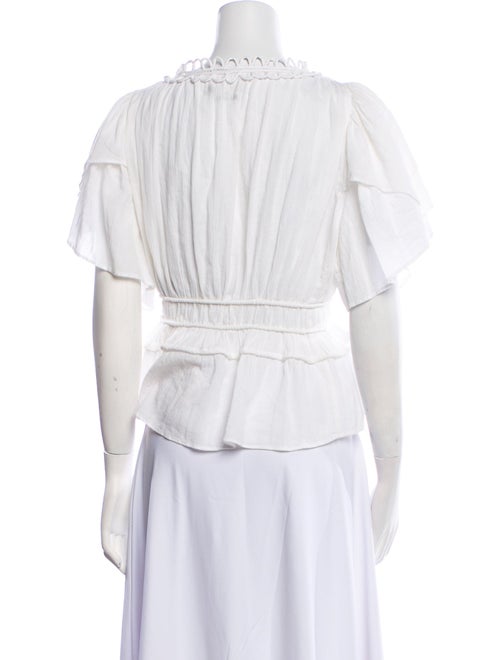 Isabel Marant V-Neck Short Sleeve Crop Top