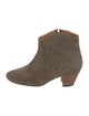 Isabel Marant Suede Leather Trim Embellishment Western Boots