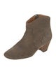 Isabel Marant Suede Leather Trim Embellishment Western Boots