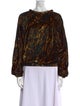 Isabel Marant Animal Print Scoop Neck Blouse