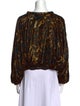 Isabel Marant Animal Print Scoop Neck Blouse